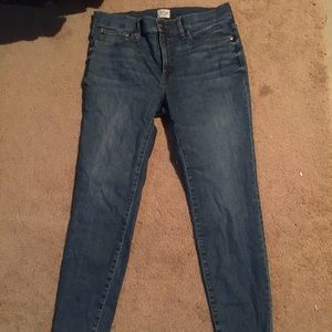 J Crew 9 Inch High Rise Toothpick Jeans NWOT 30